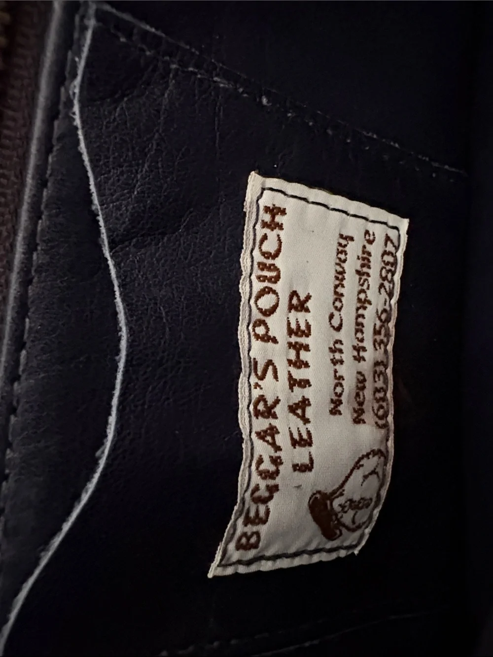 Minimalist Navy blue Leather Shoulder Bag
